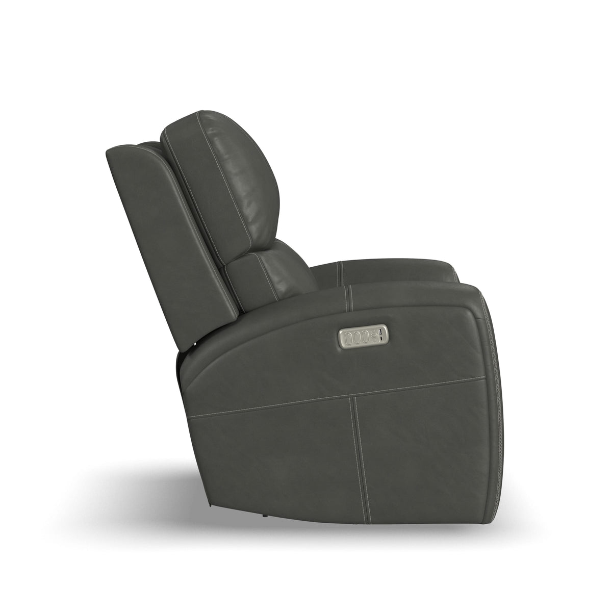 Flexsteel Linden Power Swivel Gliding Recliner with Power Headrest, Lumbar, Heat & Massage