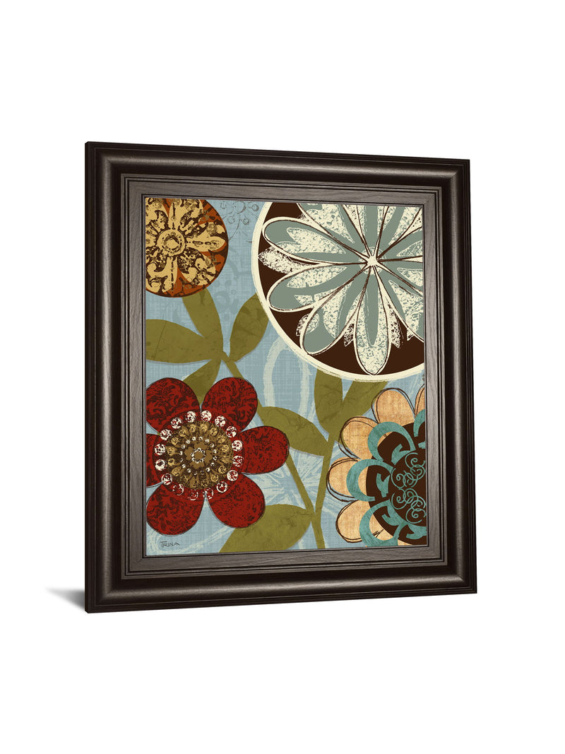 Persian Garden I By Katrina Craven - Framed Print Wall Art - Light Brown