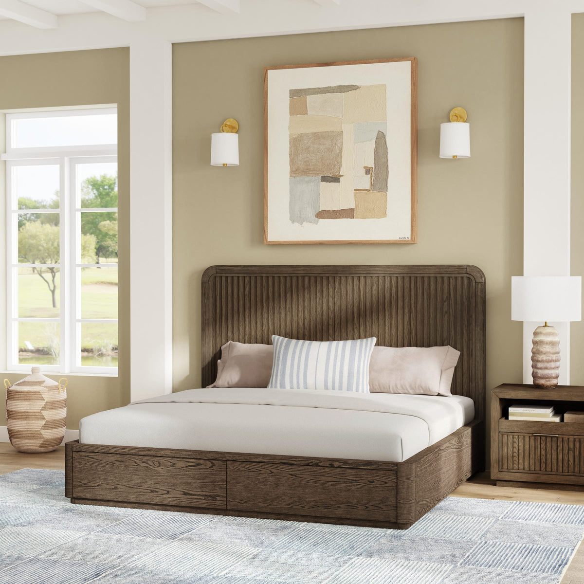 Flexsteel Athens King Panel Storage Bed