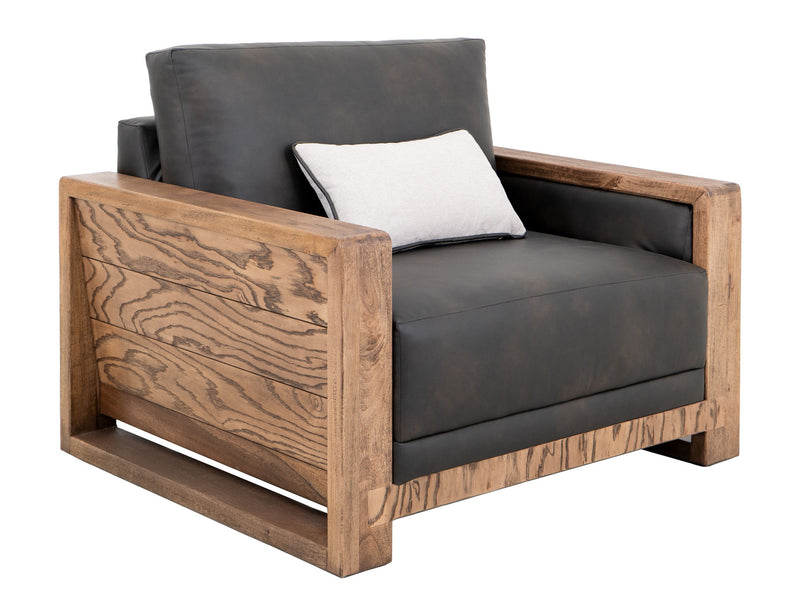 Ancora - Armchair - Dark Gray / Light Brown