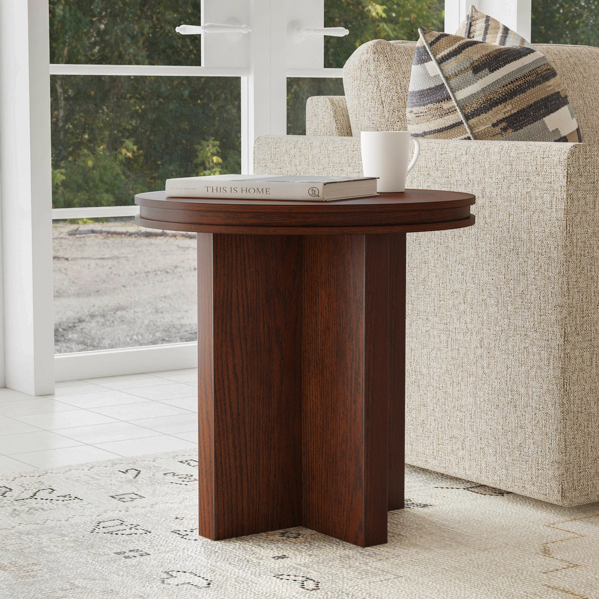 Flexsteel Waterfall Round End Table