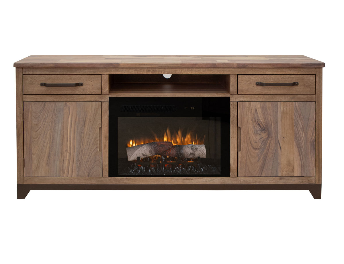 Parota - 70" Electric Fireplace - Dark Brown