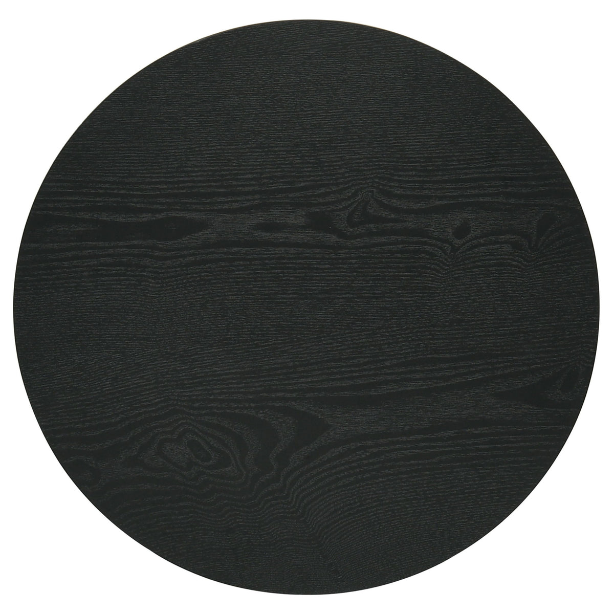 Hamlyn Round Fluted Occasional Side End Table Black
