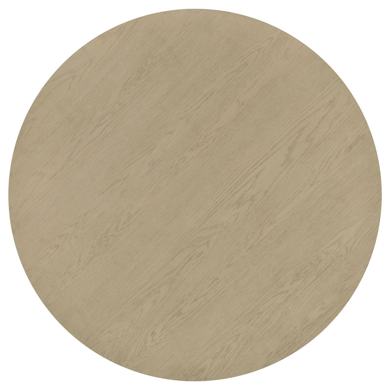Strouse 47-inch Round Wood Dining Room Table Natural Oak