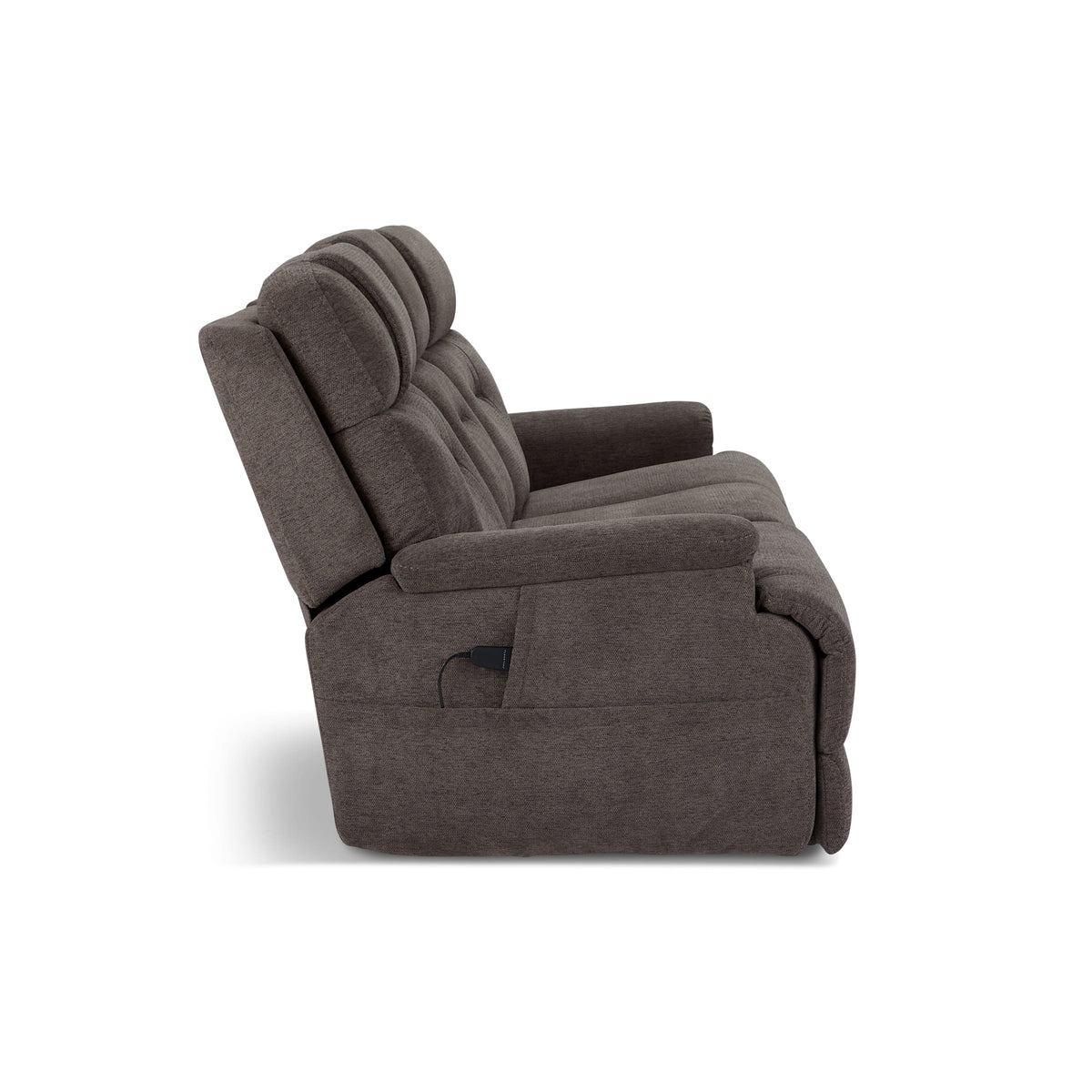 Flexsteel Zecliner Zofa Power Reclining Sofa with Console, Power Headrest, Lumbar, Heat & Massage
