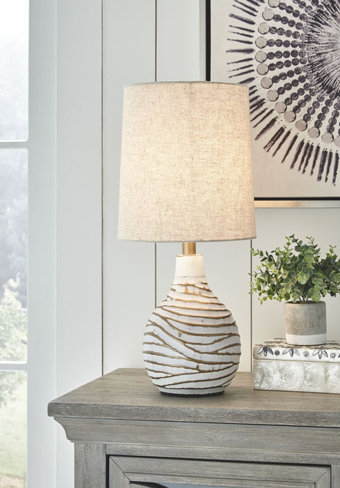 Aleela - White / Gold Finish - Metal Table Lamp