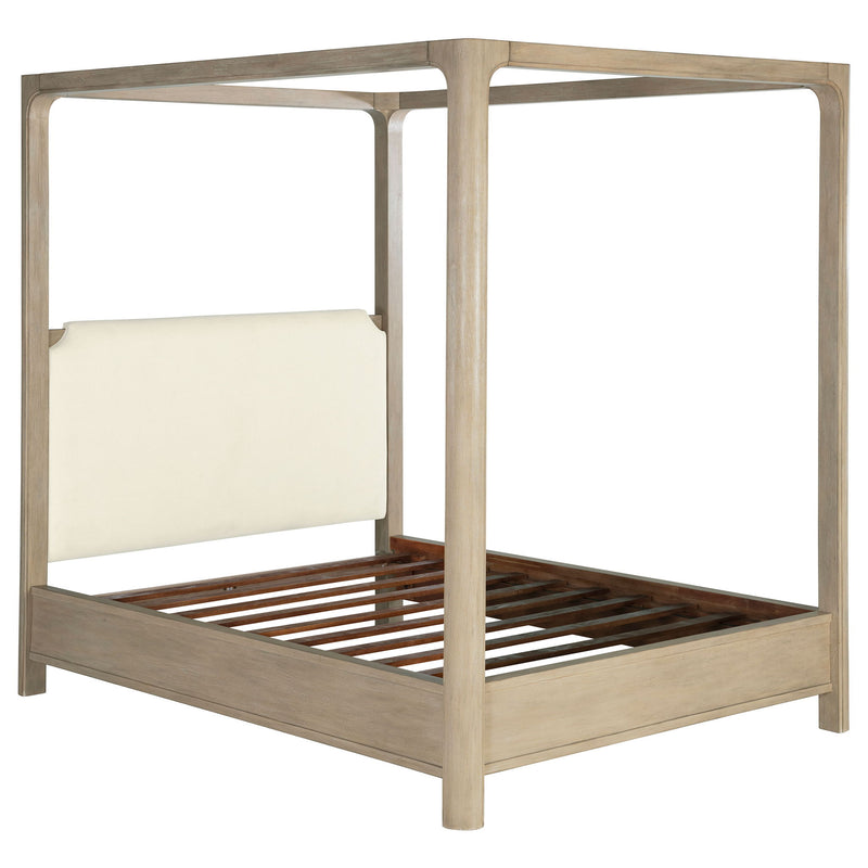 Solano 85-inch California King Canopy Bed Weathered Mango