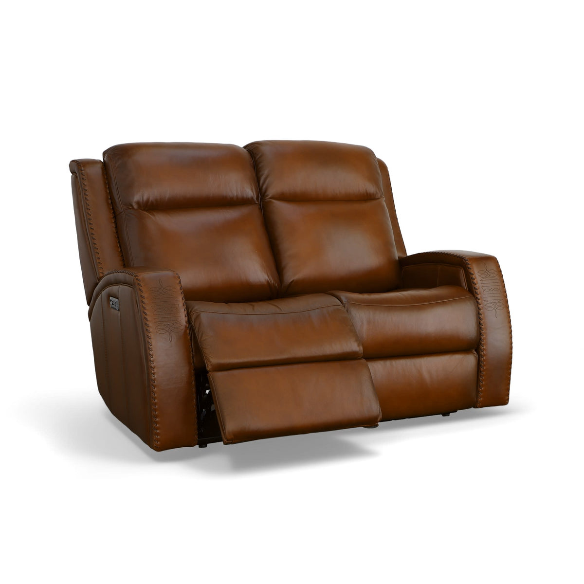Flexsteel Mustang Power Loveseat with Power Headrest