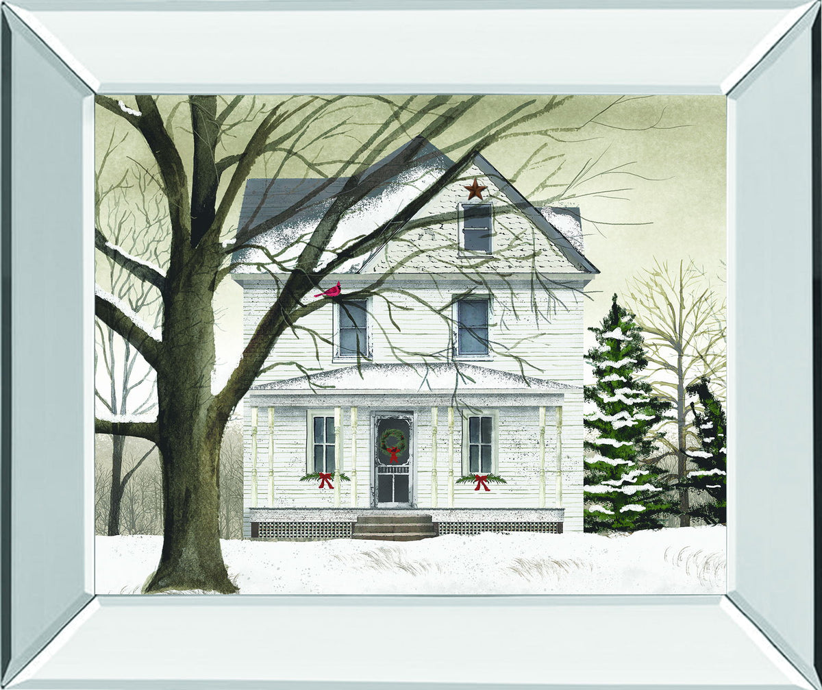 Winter Porch By Billy Jacobs - Mirror Framed Print Wall Art - Silver