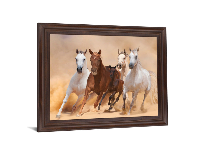 Desert Run - 28" x 34" Framed Wall Art - Light Brown