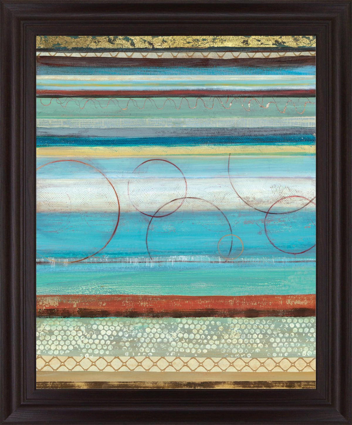 Azure Rhythm - 28" x 34" Framed Wall Art - Light Blue