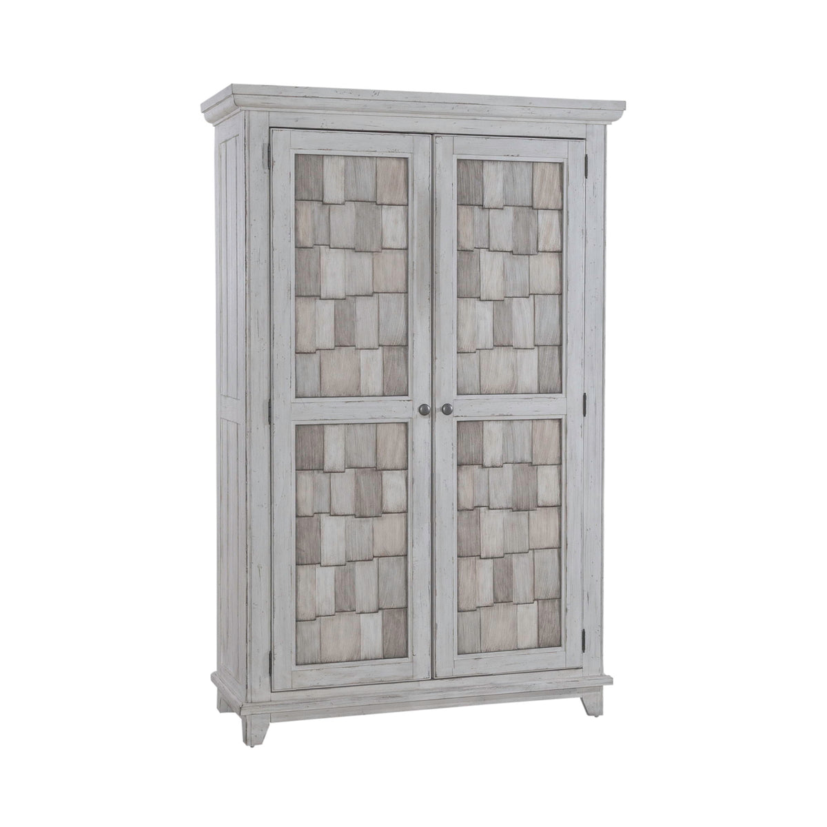 River Place - Armoire - Riverstone White & Tobacco