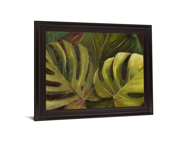 Monstera Sunburst - 28" x 34" Framed Wall Art - Green