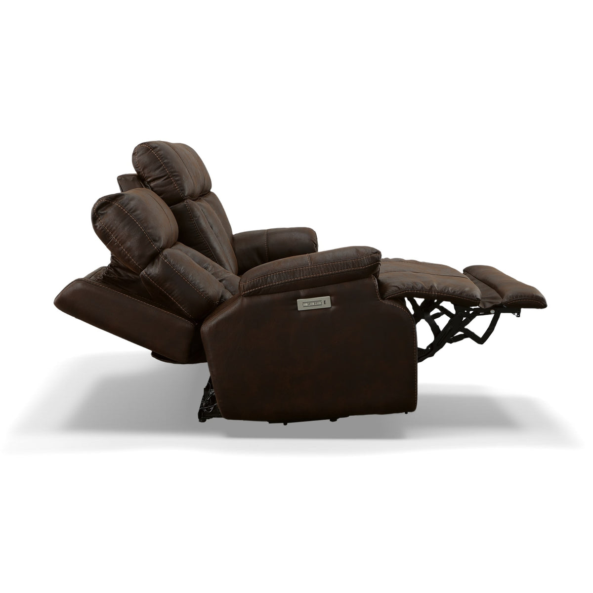 Flexsteel Clive Power Reclining Loveseat with Power Headrests & Lumbar
