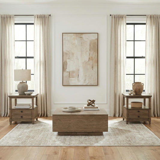 Artisan Home - Opt 3 Piece Set (Cocktail Table & Two 2 Drawer End Tables) - Sienna Stone