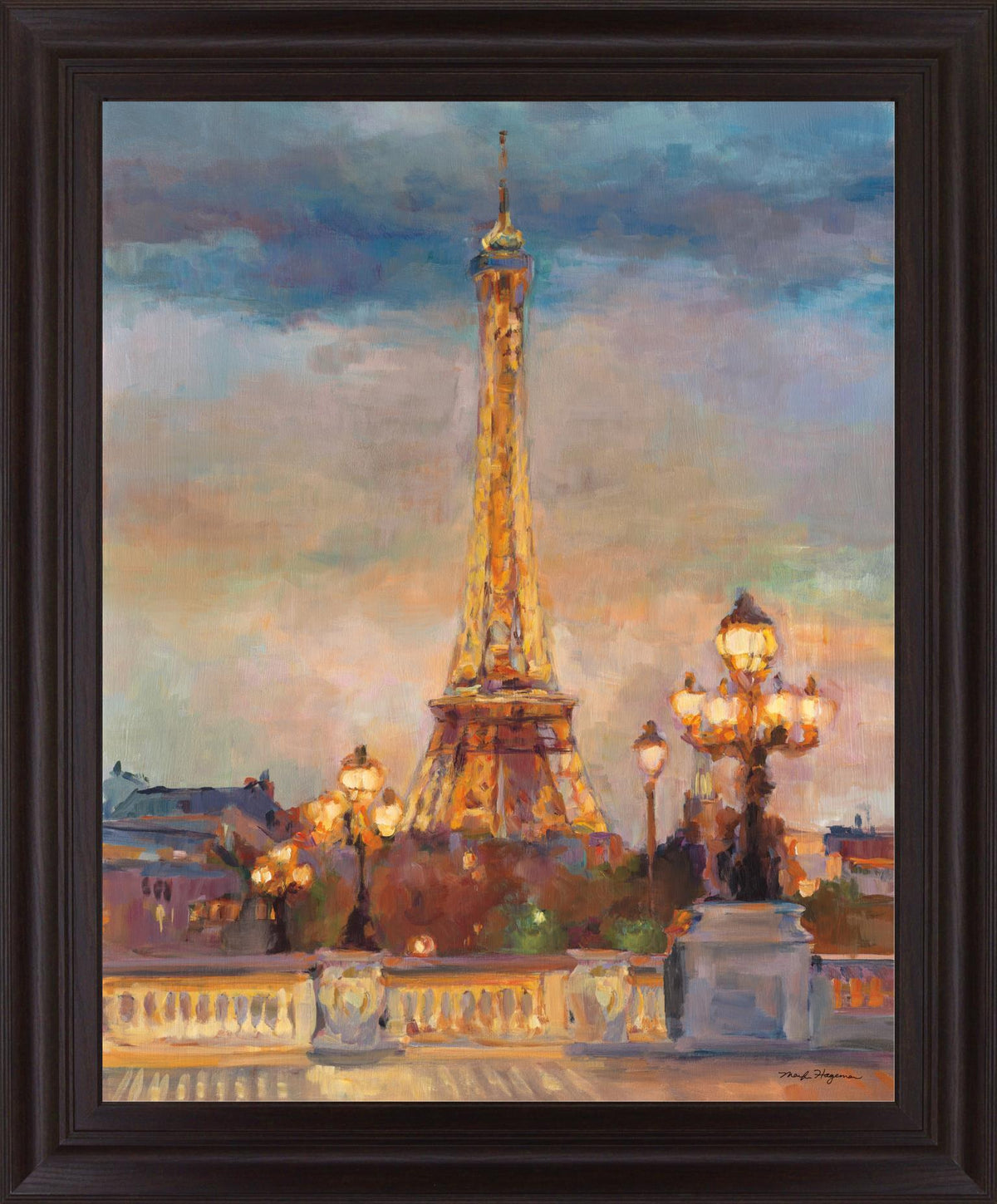 Parisian Lights - 28" x 34" Framed Wall Art - Yellow