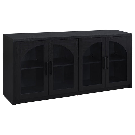 Riva 4-door Dining Sideboard Buffet Storage Credenza Black
