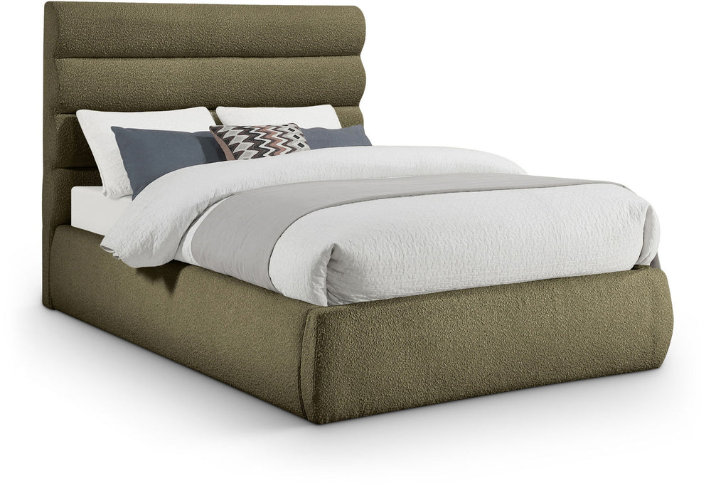 Adam - Boucle Fabric Bed With 52" Headboard
