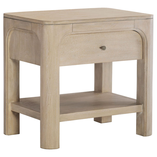 Solano 1-drawer Nightstand Bedside Table Weathered Mango