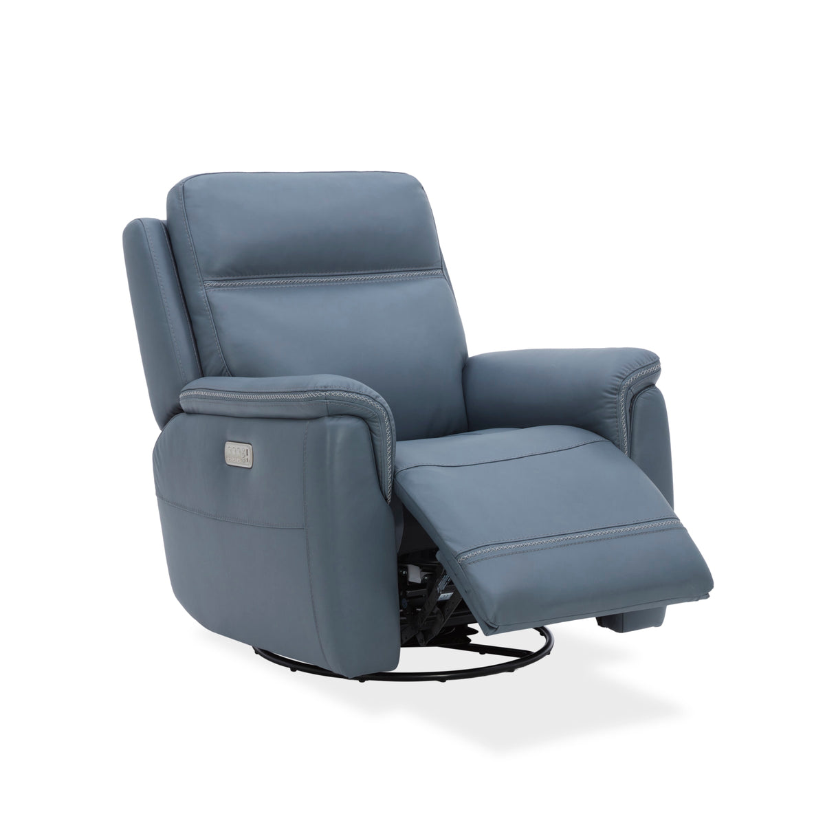 Flexsteel Sawyer Swivel Glider with Power Headrest, Lumbar, Heat & Massage