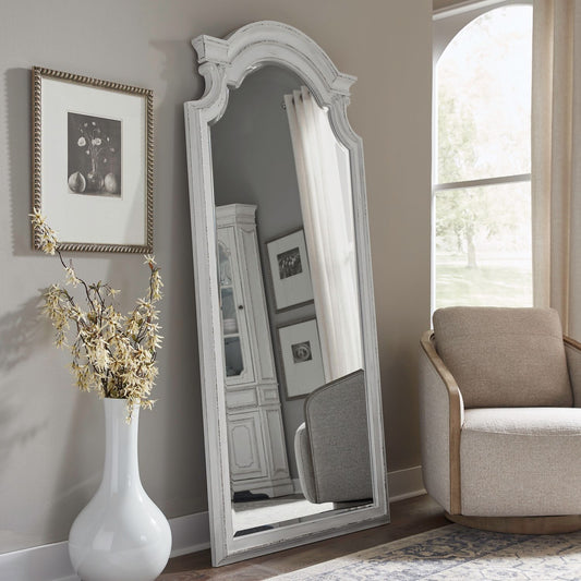 Magnolia Manor - Floor Mirror - Antique White