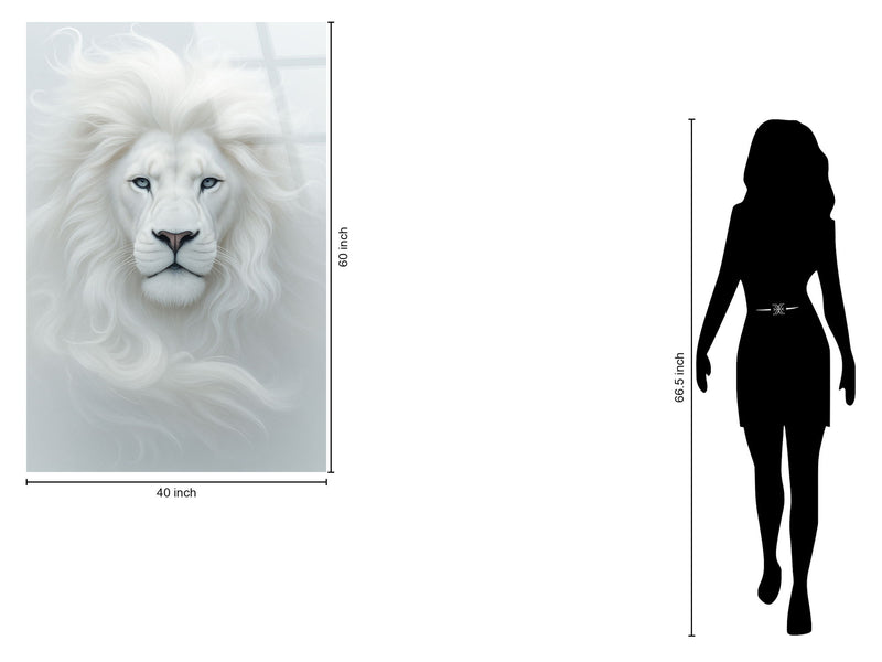 "Regal Majesty" Tempered Glass - White / Gray