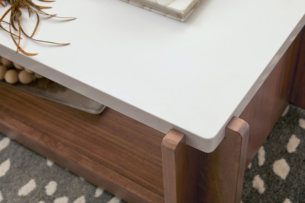 Flexsteel Lincoln Rectangular Coffee Table with Casters