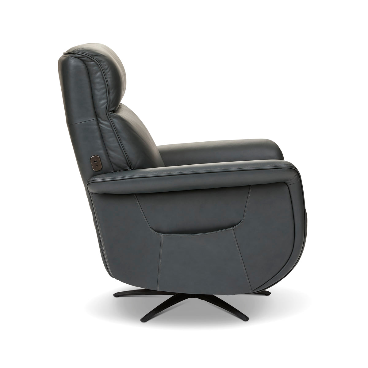 Flexsteel Haven Power Swivel Recliner with Power Headrest, Lumbar, Heat, Massage & Ventilation