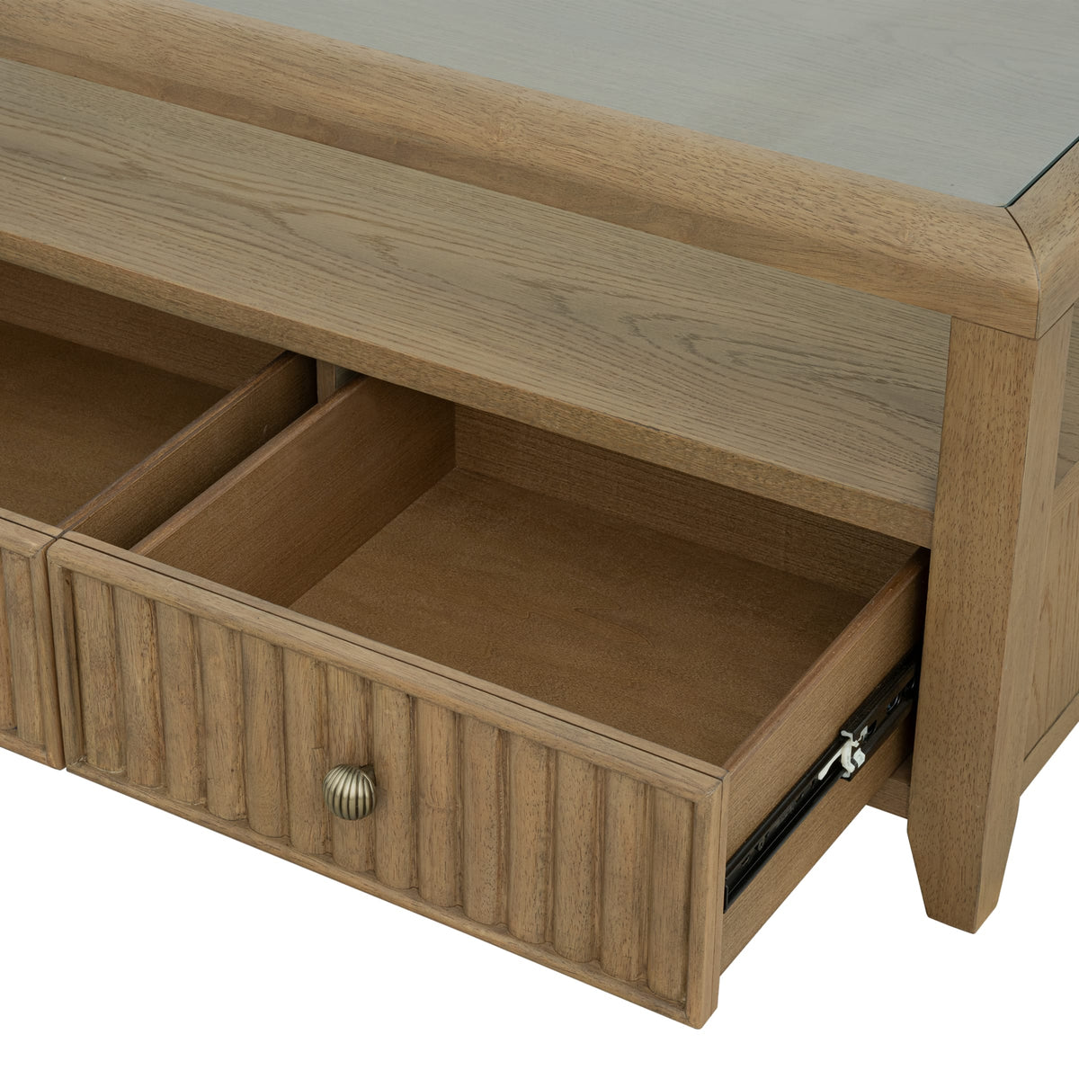 Flexsteel Reed Square Coffee Table with Casters