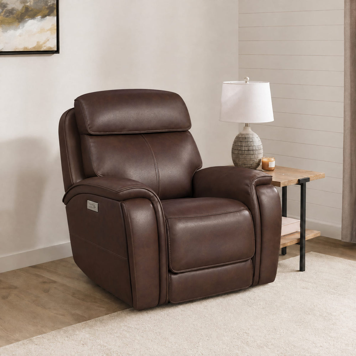 Flexsteel Walker Power Gliding Recliner w/ Power Headrest & Lumbar