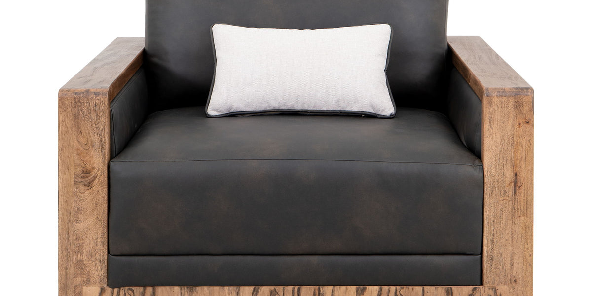 Ancora - Armchair - Dark Gray / Light Brown — Austin's Furniture