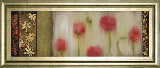 Rain Flower Il By Dysart - Framed Print Wall Art - Beige