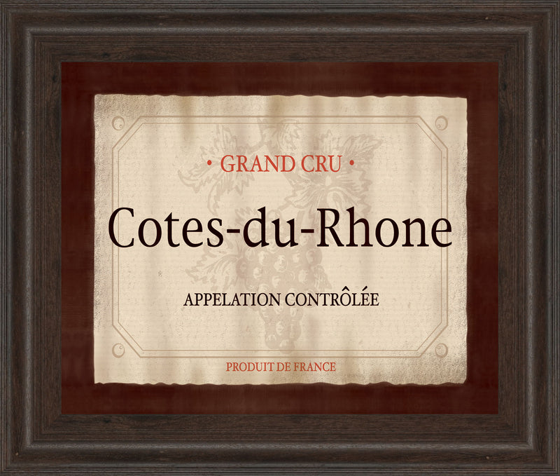 Cote Du Rhone By Paola Viveiros - Framed Print Wall Art - Beige