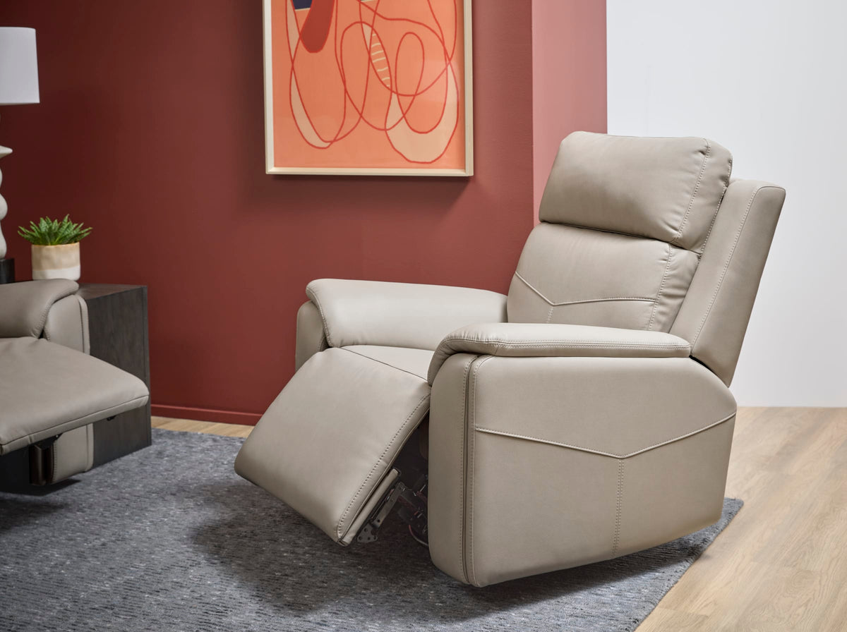 Flexsteel Vernon Power Swivel Gliding Recliner with Power Headrest, Lumbar, Heat & Massage