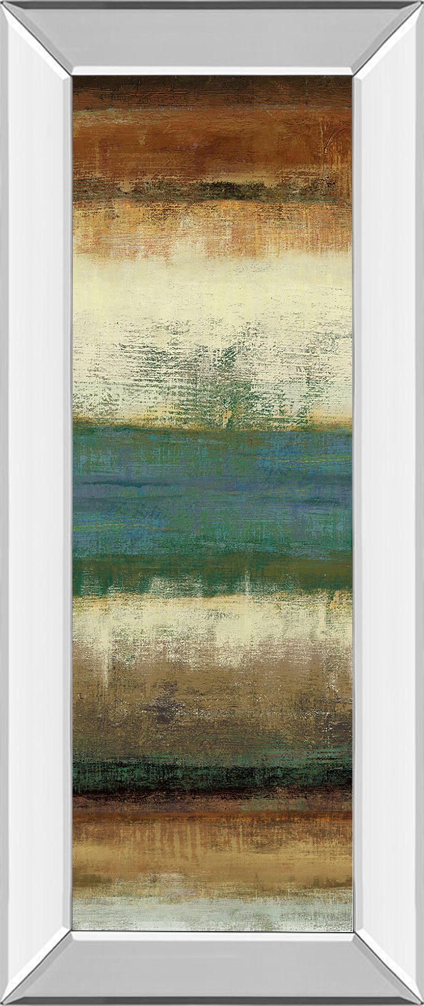 Sky By Allison Pearce - Mirror Framed Print Wall Art - Beige