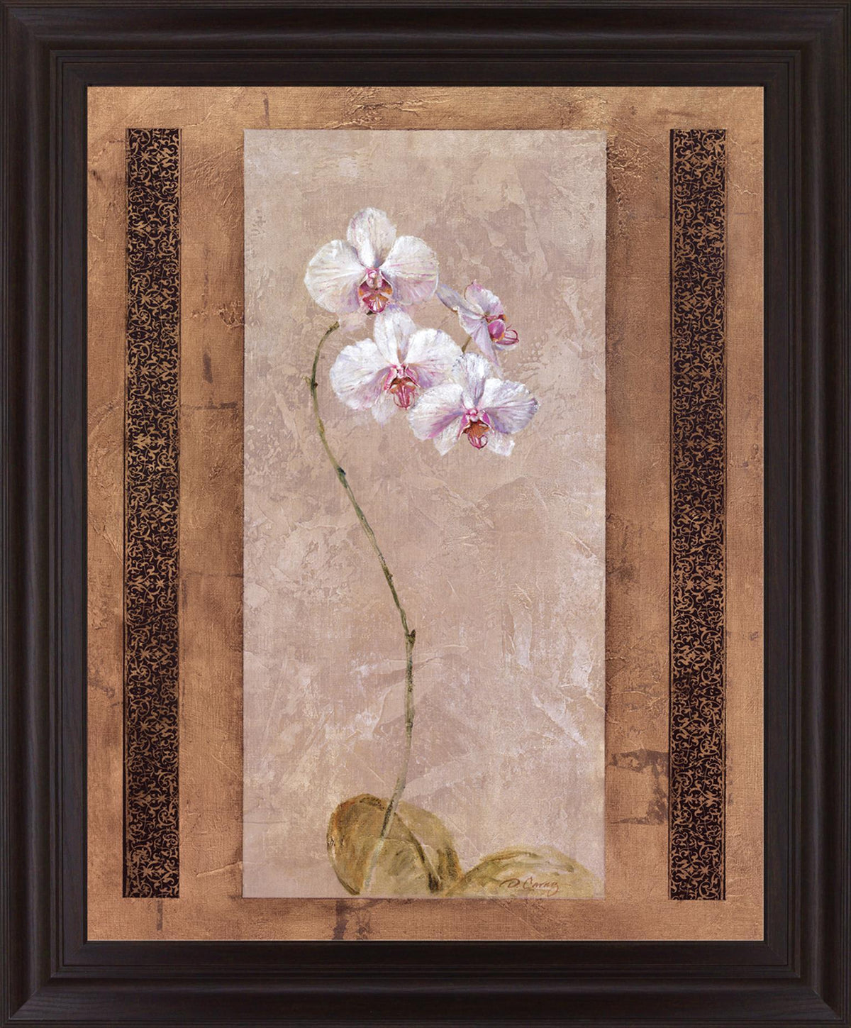 Delicate Stem - 28" x 34" Framed Wall Art - Beige