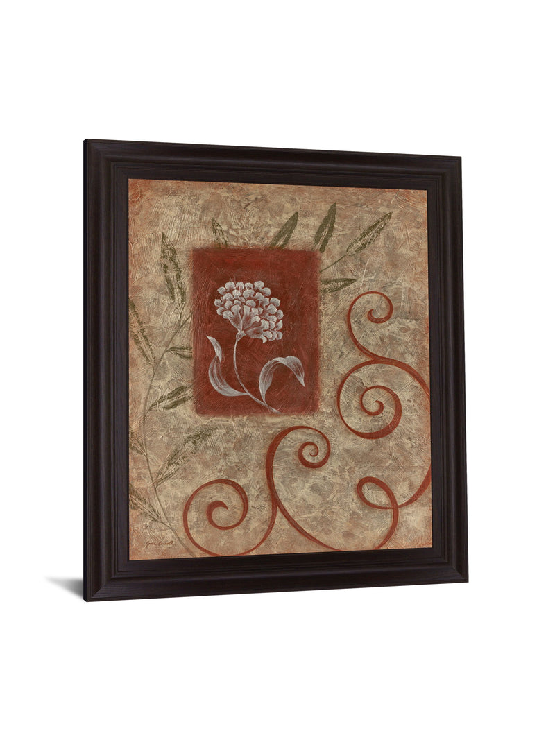 Terra Scrolls - 28" x 34" Framed Wall Art - Beige