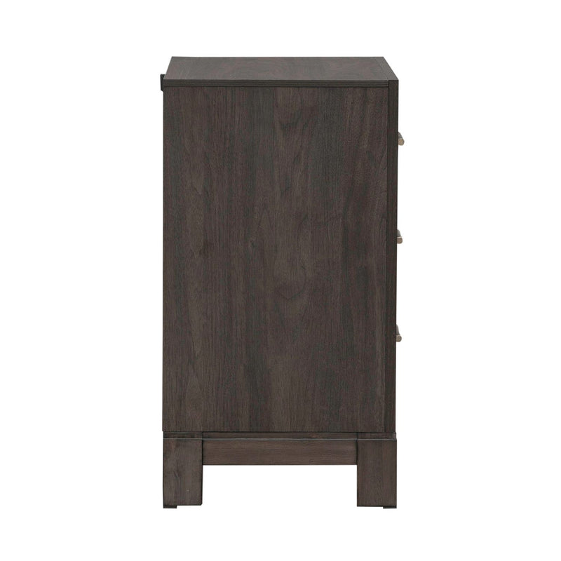 Modern Edge - Nightstand With Charging Station - Caffe