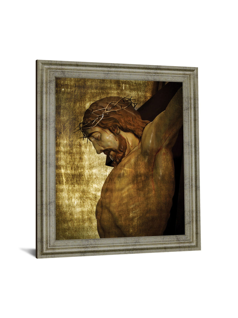 Somber Reverence - 28" x 34" Framed Wall Art - Gold