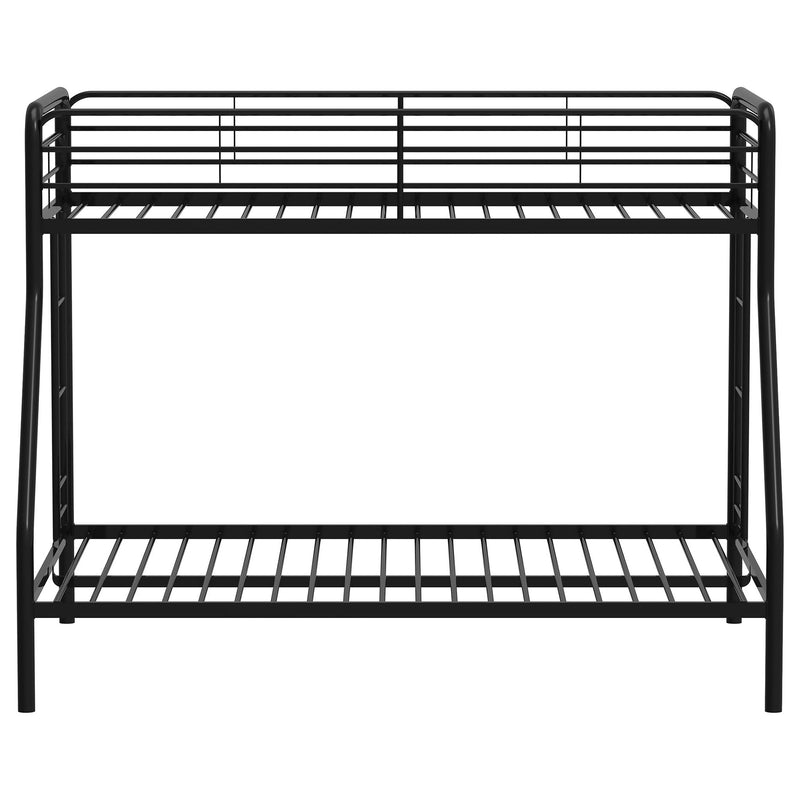 Carson Metal Twin Over Full Bunk Bed Glossy Black