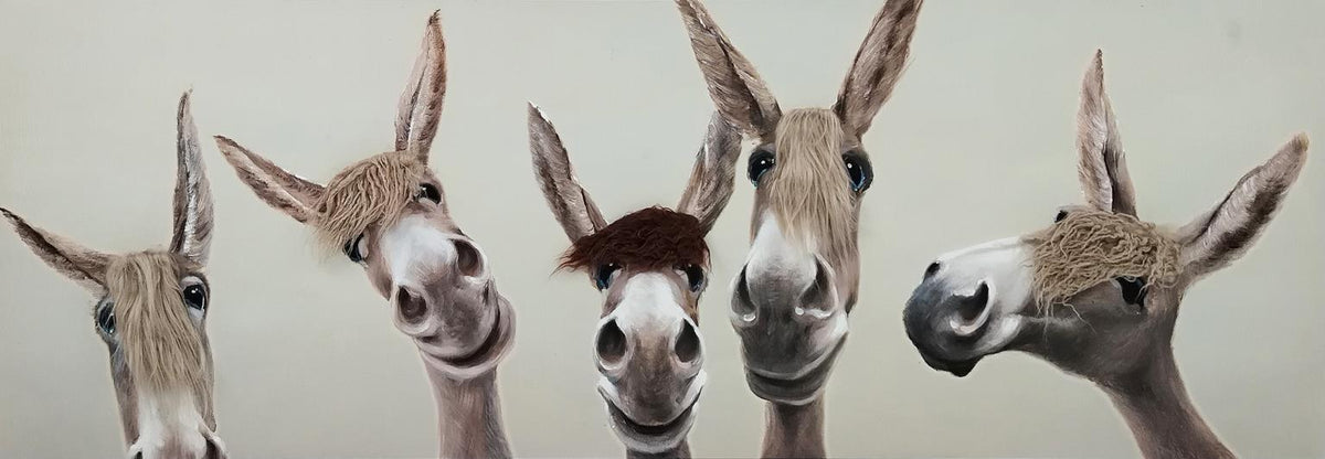 Whimsical Brows - 20" x 60" Framed Wall Art - Dark Brown