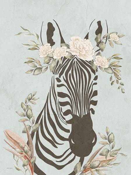 Safari Zebra Dreaming By Yass Naffas Designs - Light Blue