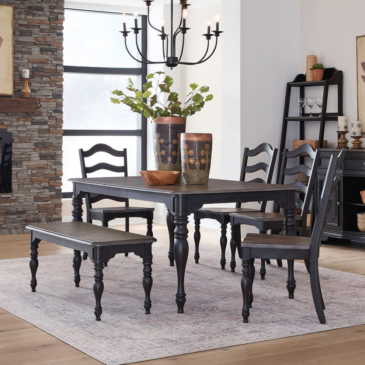 Magnolia Manor - Leg Table Set