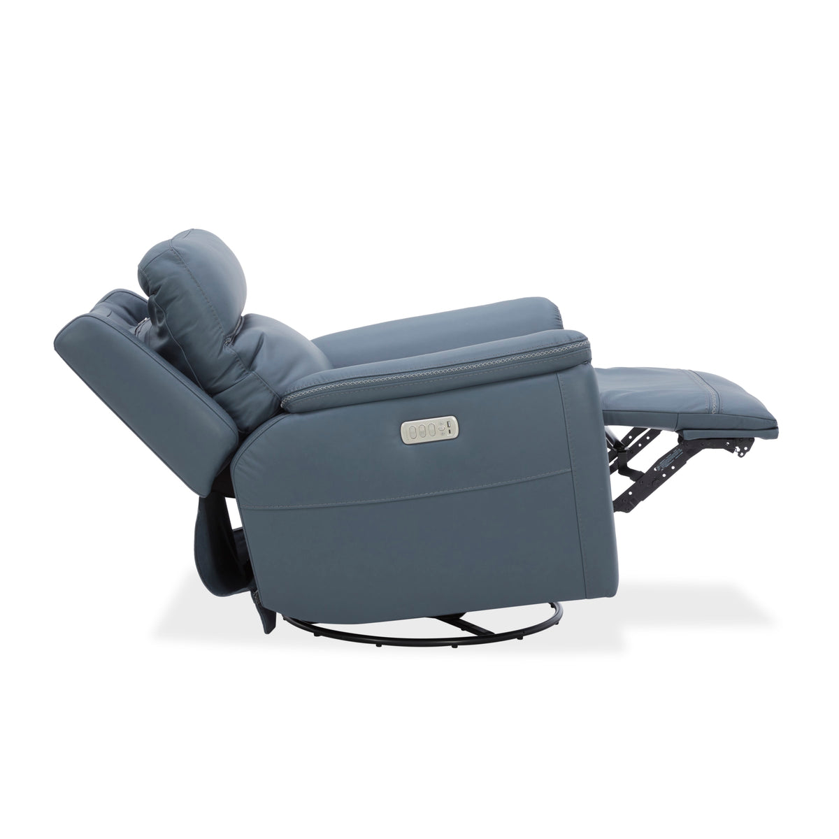 Flexsteel Sawyer Swivel Glider with Power Headrest, Lumbar, Heat & Massage