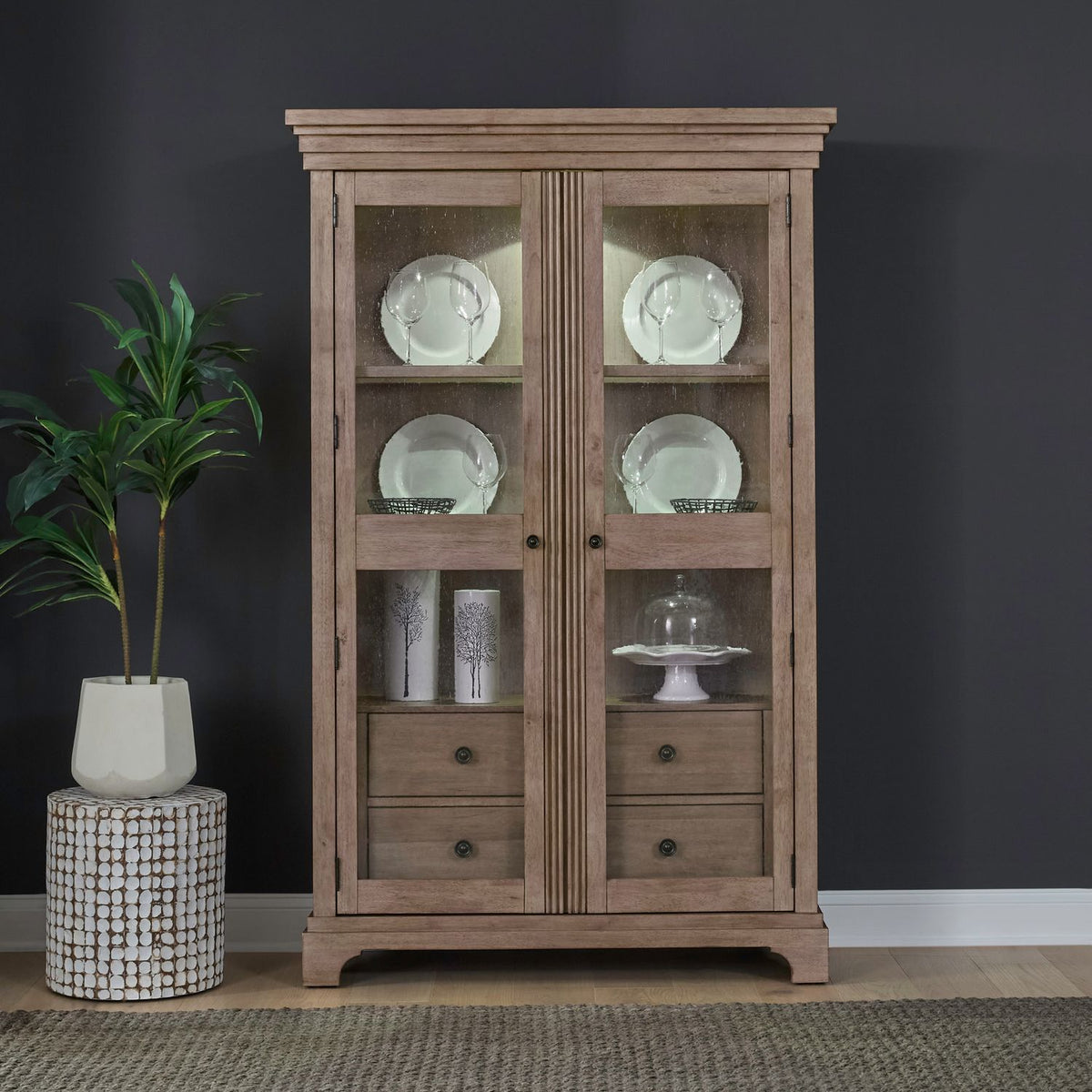Haven Hills - Display Cabinet - Camel Beige