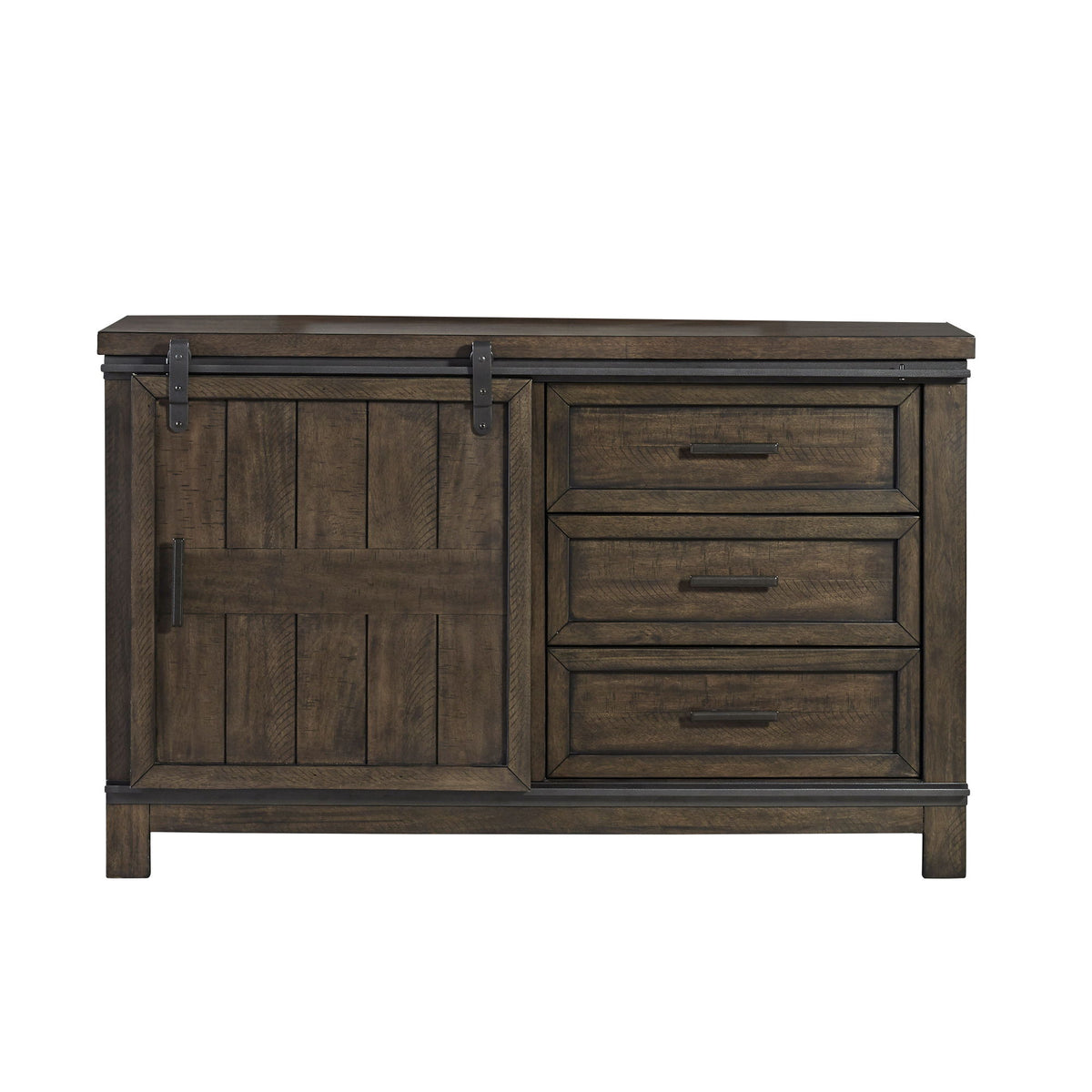 Thornwood Hills - Barn Door Dresser - Rock Beaten Brown