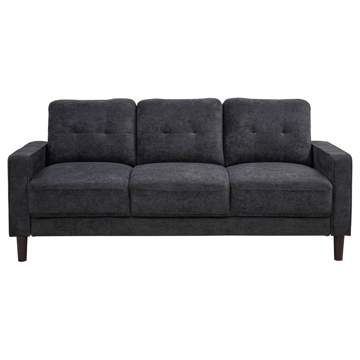 Bowen II Fabric Upholstered Track Arm Sofa Steel Grey