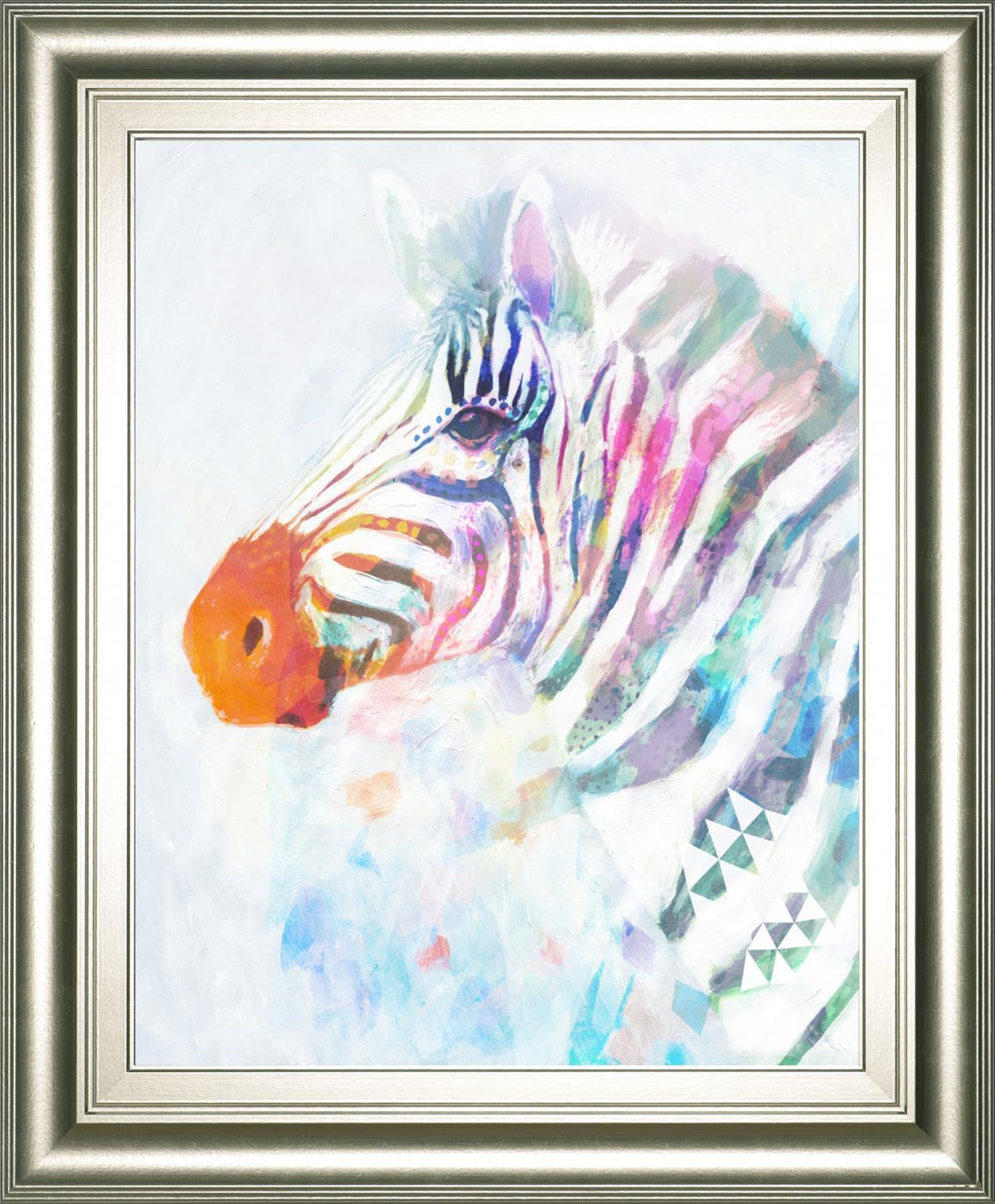 22x26 Fluorescent Zebra I By Victoria Borges - Gray
