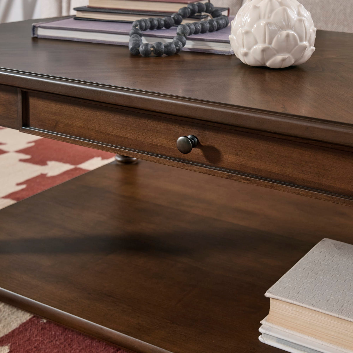 Flexsteel Bellevue Rectangular Coffee Table with Casters