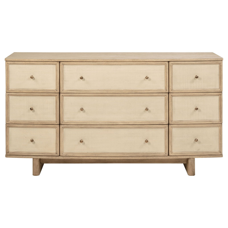 Kailani 9-drawer Dresser Cabinet Beige Oak